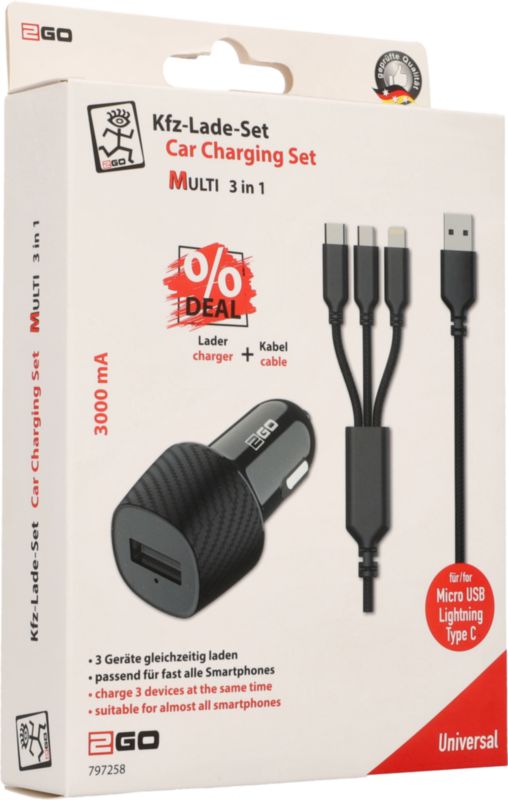 Charger-Set USB Light Typ C Micro 3.0 A