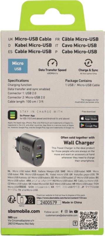 Daten-/Ladekabel USB Micro-USB