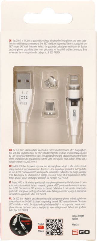Daten-/Ladekabel Magnetic USB 3in1