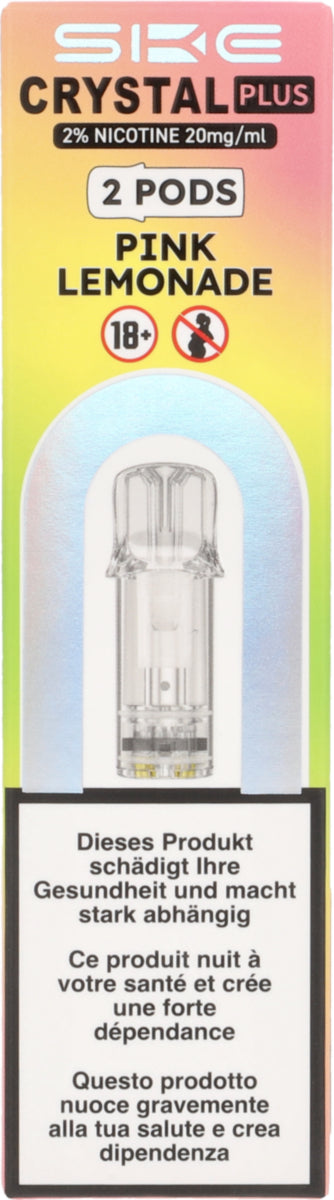 Crystal Plus Pink Lemonade - Recharge E-Pod - 2 pièces de 2 ml