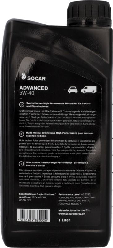 SOCAR Öl Advanced 5W-40