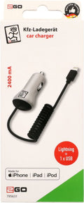 Car Charger Spiralkabel Lightning 2.4 A