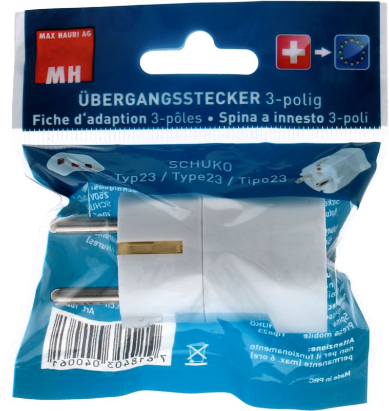 Adaptateur de voyage CH vers DE