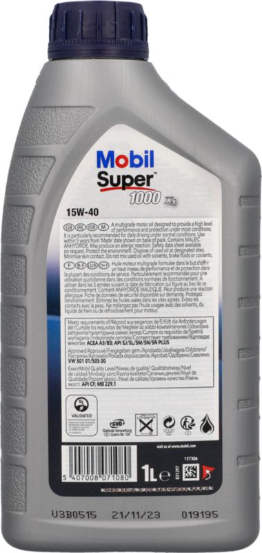 Super 1000 X1 15W-40 ML