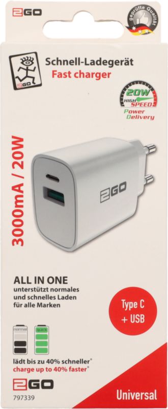 Netzladegerät USB Typ C 3.0 A