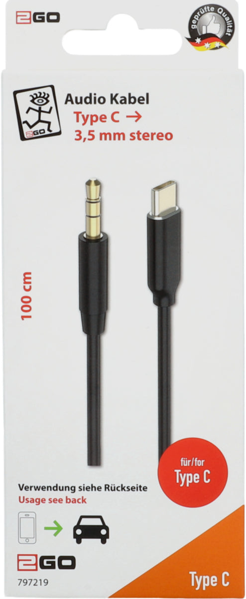 Audiokabel Jack 3.5 mm Typ C