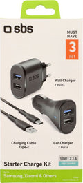 Travel Charger-Kit USB 2.4 A