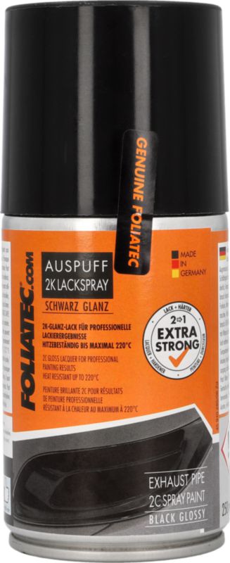 Auspuff 2K Lackspray schwarz glänzend