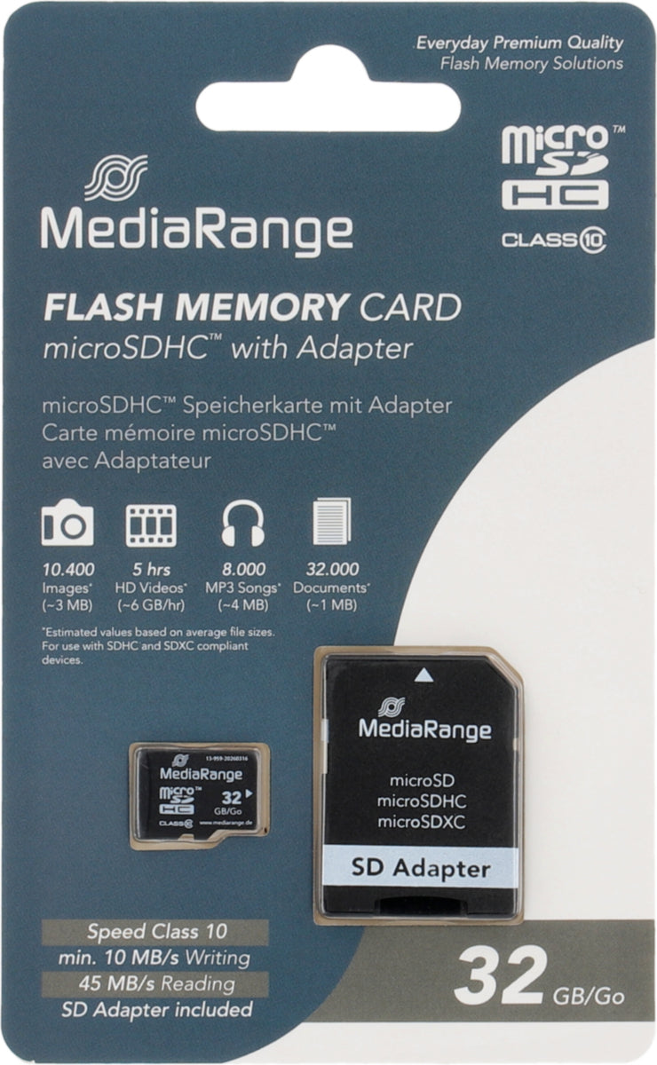 MicroSDHC MR959 Speed Class 10 32 GB
