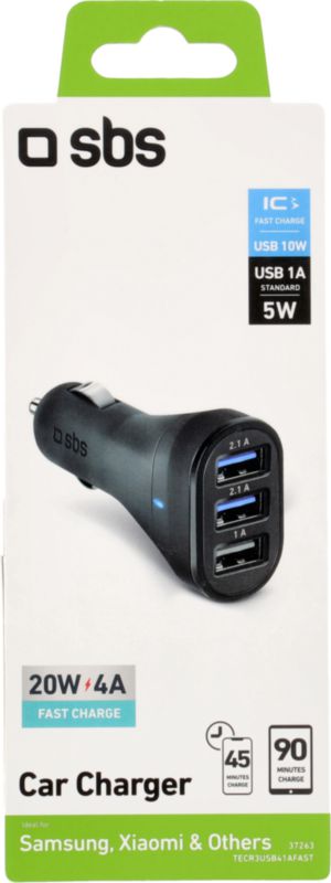 Chargeur voiture 3 x USB 4.1 A