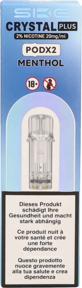 Crystal Plus Menthol - Recharge E-Pod - 2 pièces de 2 ml