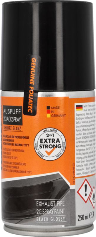 Auspuff 2K Lackspray schwarz glänzend