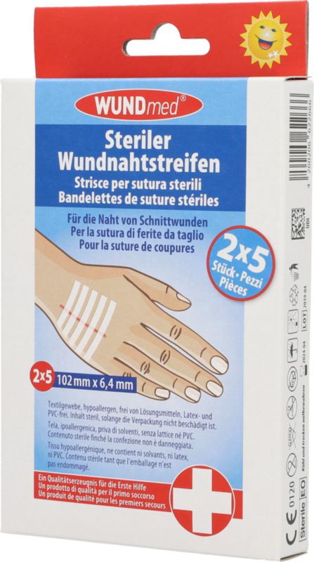 Sterile Wundnahtstreifen, 2x5 Stück