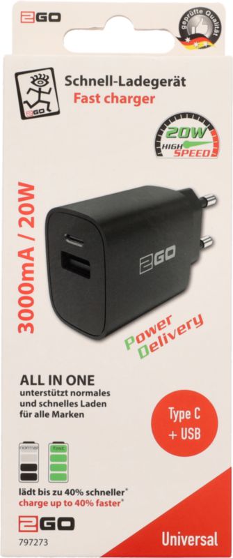 Netzladegerät USB Typ C 3.0 A