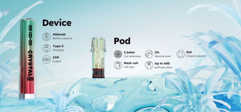 Crystal Plus Blueberry Raspberry - Recharge E-Pod - 2 piéces de 2 ml