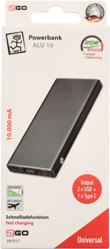 Powerbank 2x USB Typ C PD