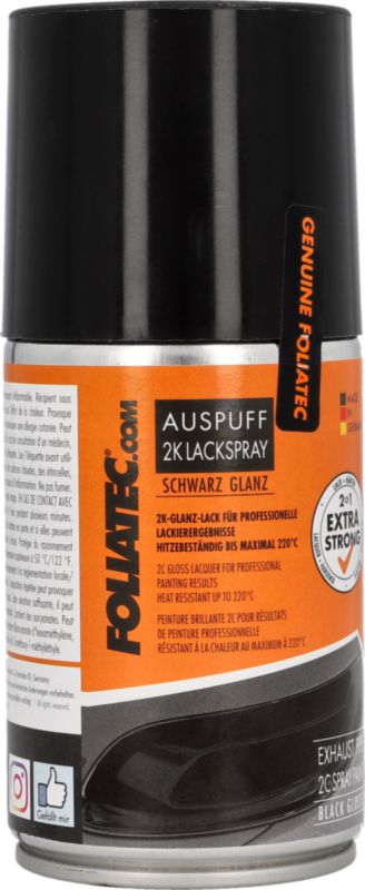 Auspuff 2K Lackspray schwarz glänzend