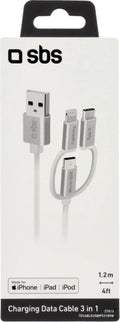Câble de données/chargement USB A vers Micro USB/Éclairage/Type C