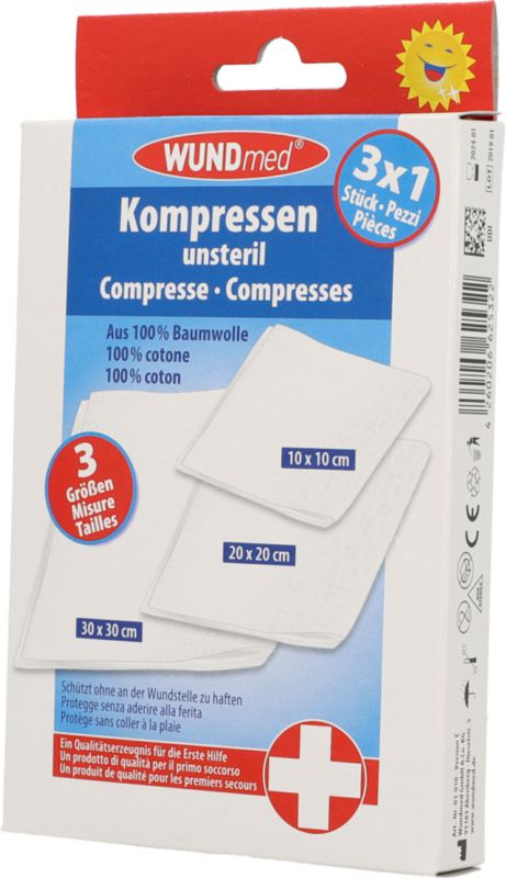 Kompressen, 3 Stück