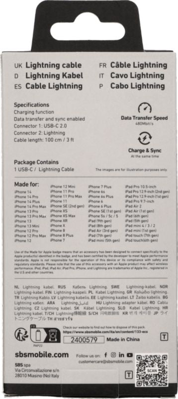 Daten-/Ladekabel Typ C Lightning