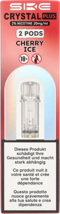 Crystal Plus Cherry - Recharge E-Pod - 2 pièces de 2 ml