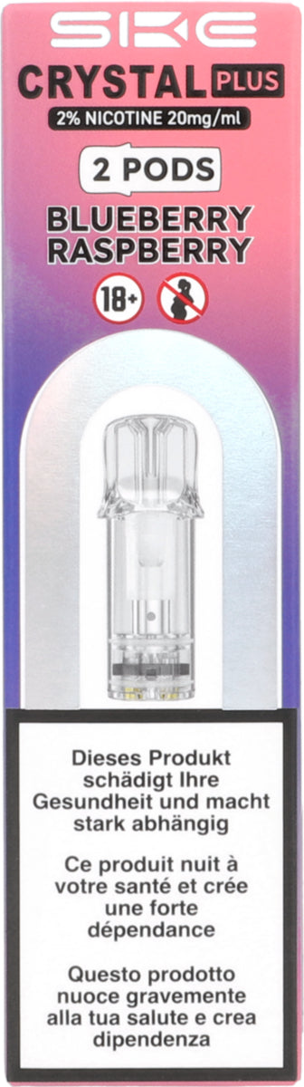 Crystal Plus Blueberry Raspberry - Recharge E-Pod - 2 piéces de 2 ml