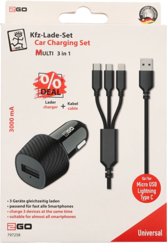 Charger-Set USB Light Typ C Micro 3.0 A