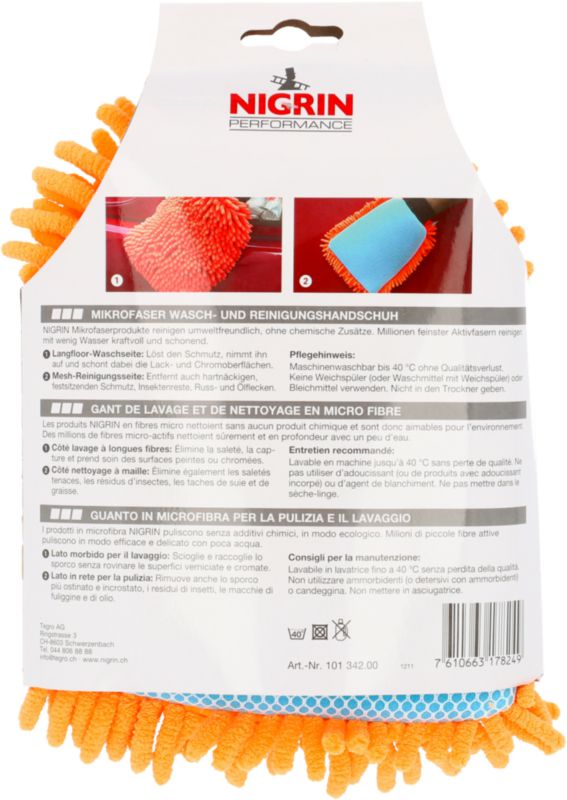 Performance Gant de lavage en micro fibre